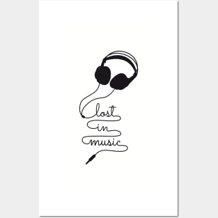 lost in music with headphone Posters and Art